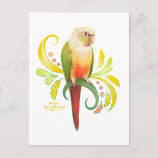 Ananas Groene Kaas Conure Briefkaart (Voorkant)