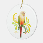 Ananas Groene Kaas Conure Keramisch Ornament (Links)