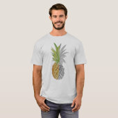 Ananas Half en Half Zwart Wit Kleur Uniek T-shirt (Voorkant volledig)