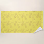 Ananas Hand getrokken omtrek patroon Strandlaken (Voorkant)