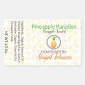 Ananas Handgemaakte zelfgemaakte zeep | Cadeaulabe Rechthoekige Sticker (Voorkant)