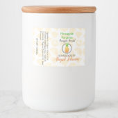 Ananas Handgemaakte zelfgemaakte zeep | Scrub-labe Voedselcontainer Etiket (Voorkant)