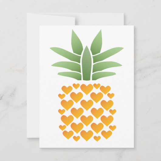 Ananas hart kaart (Voorkant)