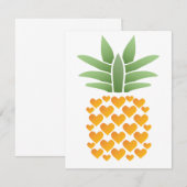 Ananas hart kaart (Voorkant / Achterkant)