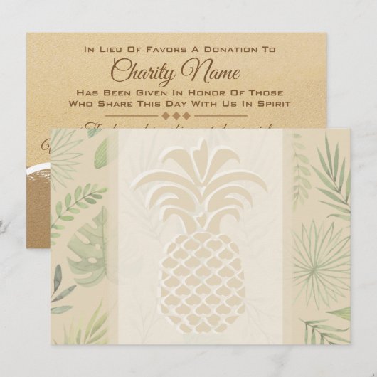 Ananas Hartelijk Dank Kaarten (Voorkant / Achterkant)