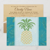 Ananas Hartjes Bedankkaartjes Bedankkaart (Voorkant / Achterkant)