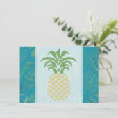 Ananas Hartjes Bedankkaartjes Bedankkaart (Staand voorkant)