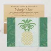 Ananas Hartjes Bedankkaartjes Bedankkaart (Voorkant / Achterkant)