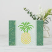 Ananas Hartjes Bedankkaartjes Bedankkaart (Staand voorkant)
