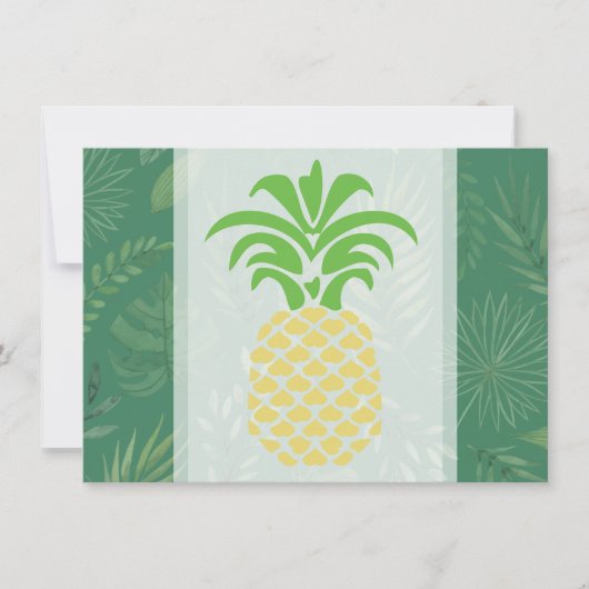 Ananas Hartjes Bedankkaartjes Bedankkaart (Voorkant)