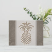 Ananas Hartjes Bedankkaartjes Bedankkaart (Staand voorkant)