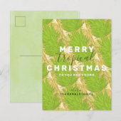 Ananas Hawaiian: Merry Tropical Kerstmis Uitnodiging Briefkaart (Voorkant / Achterkant)