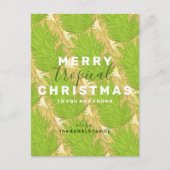 Ananas Hawaiian: Merry Tropical Kerstmis Uitnodiging Briefkaart (Voorkant)