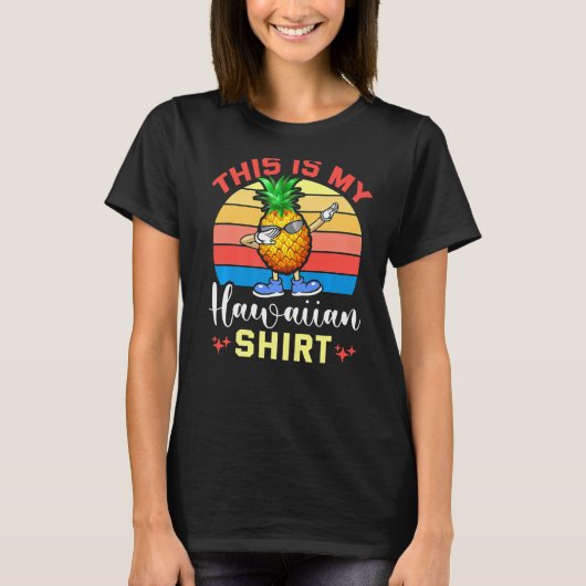 Ananas Hawaiian Tropical T-shirt (Voorkant)