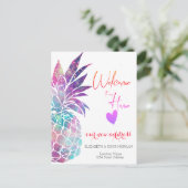 Ananas, Heart New Address Aankondigingskaart (Staand voorkant)