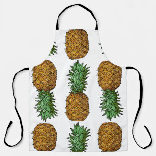 Ananas helderheid: Zomer tropische illustratie Schort