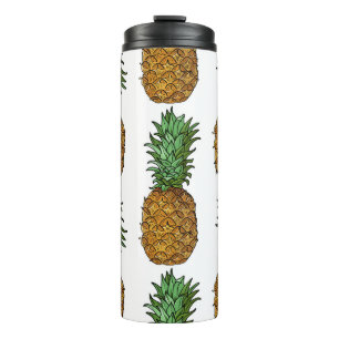 Ananas helderheid: Zomer tropische illustratie Thermosbeker