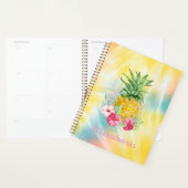Ananas,Hibiscus Aquarel Regenboog Tie Dye Planner (Display)