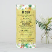 Ananas & Hibiscus Bestemming Bruiloft Menu (Staand voorkant)