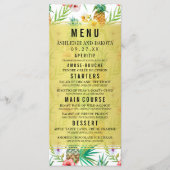 Ananas & Hibiscus Bestemming Bruiloft Menu (Voorkant)