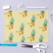 Ananas Hibiscus (Design 41 Yellow/Oranje reeks) Tissuepapier (Craft)