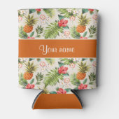 Ananas Hibiscus en Palmschijfjes Blikjeskoeler (Voorkant)