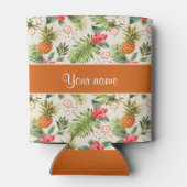 Ananas Hibiscus en Palmschijfjes Blikjeskoeler (Achterkant)