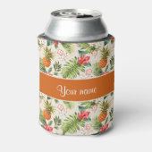 Ananas Hibiscus en Palmschijfjes Blikjeskoeler (Blikje Achterkant)