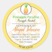Ananas Homemade Body Butter of Jelly Label (Voorkant)
