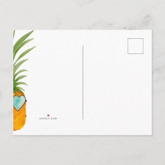 ananas hoort het mooie thuis aankondigingskaart (Achterkant)