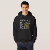 Ananas hoort op pizza hoodie (Voorkant volledig)