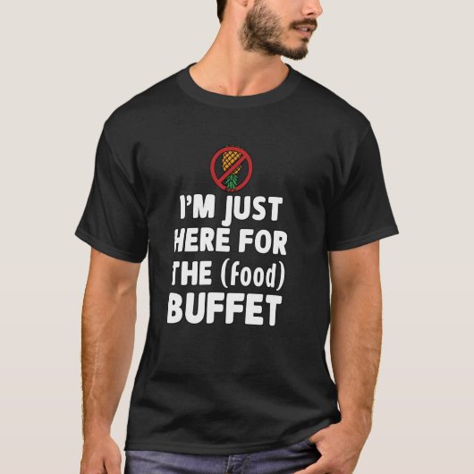 Ananas Ik Ben Hier Gewoon Voor Het Eetbuffet Swing T-shirt (Voorkant)