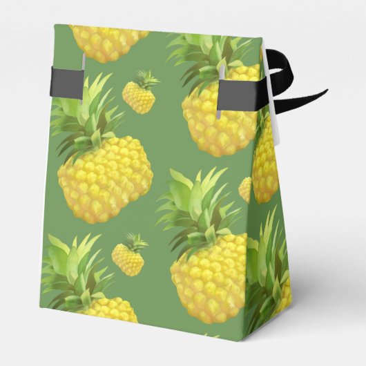 Ananas Illustratie Bedankdoosjes (Achterkant)