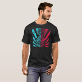 ananas in een synthesizer van het techno-kleurenfe t-shirt (Voorkant volledig)