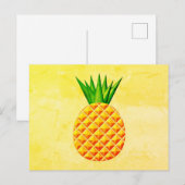 Ananas in geel en groen briefkaart (Voorkant / Achterkant)