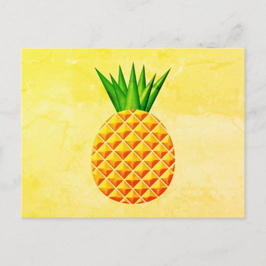 Ananas in geel en groen briefkaart (Voorkant)
