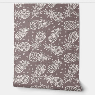 Ananas in kaneel leisteen door Benjamin Moore Behang