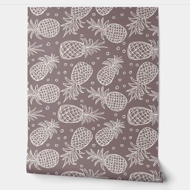 Ananas in kaneel leisteen door Benjamin Moore Behang (Afrollen)