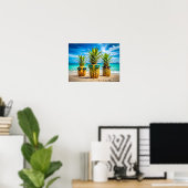Ananas in stijlvolle zonnebril poster (Thuiskantoor)