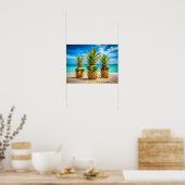 Ananas in stijlvolle zonnebril poster (Keuken)