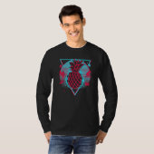 Ananas In Techno Kleur Festival Synthesizer Mo T-shirt (Voorkant volledig)