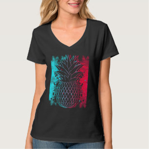 Ananas In Techno Kleur Festival Synthesizer Wh T-shirt