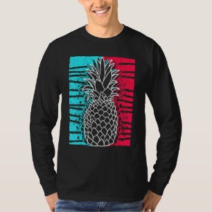 Ananas In Techno Kleur Festival Synthesizer Wit T-shirt