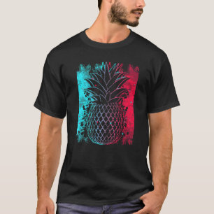 Ananas In Techno Kleur Festival Synthesizer Wit T-shirt