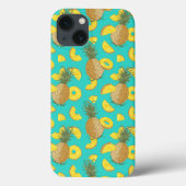 ananas in turkooiskleur Case-Mate iPhone case (Achterkant)
