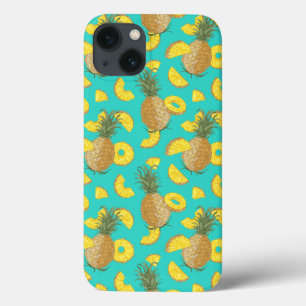 ananas in turkooiskleur Case-Mate iPhone case