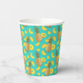 ananas in turkooiskleur papieren bekers (Links)