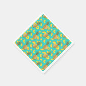 ananas in turkooiskleur servet (Hoek)