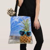 ananas in zonnebrillen met zeester tote bag (Dichtbij)