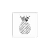Ananas in zwart-wit rubberstempel (Afrduk)